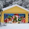 Christmas Whoville Garage Door Cover Banner, 16x7ft Holiday Outdoor Decoration with Rope, Hanging Merry Christmas Winter Xmas Tree Snow Home Festive Wall Decor Photo Backdrop Gifts